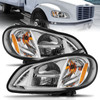 Anzo 131031 - 2002-2014 Freightliner M2 LED Crystal Headlights Chrome Housing w/ Clear Lens (Pair)