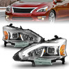 Anzo 121570 - 13-15 Nissan Altima (w/o Factory HID Bulbs) Projector Headlights - w/ Light Bar Chrome Housing