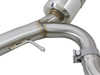 aFe Power 49-36701-L - Takeda 3in. to 2.5in. 304 SS C/B Exhaust 08-15 Mitsubishi EVO I4-2.0L (t) - Blue Flamed Tips