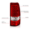 Anzo 311010 - 1999-2007 Chevrolet Silverado 1500 LED Taillights Red/Clear