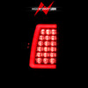 Anzo 311332 - 1999-2002 Chevy Silverado 1500 LED Taillights Plank Style Chrome With Red/Clear Lens