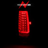 Anzo 311323 - 2007-2014 Chevy Tahoe LED Taillight Plank Style Chrome With Red/Clear Lens