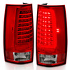 Anzo 311323 - 2007-2014 Chevy Tahoe LED Taillight Plank Style Chrome With Red/Clear Lens