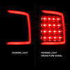 Anzo 311318 - 2009-2018 Dodge Ram 1500 LED Taillight Plank Style Black w/Clear Lens