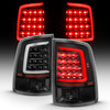 Anzo 311318 - 2009-2018 Dodge Ram 1500 LED Taillight Plank Style Black w/Clear Lens