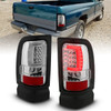 Anzo 311341 - 1994-2001 Dodge Ram 1500 LED Taillights Plank Style Chrome w/ Clear Lens