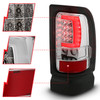 Anzo 311341 - 1994-2001 Dodge Ram 1500 LED Taillights Plank Style Chrome w/ Clear Lens