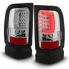 Anzo 311341 - 1994-2001 Dodge Ram 1500 LED Taillights Plank Style Chrome w/ Clear Lens
