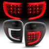 Anzo 311365 - 2004-2007 Dodge  Grand Caravan LED Tail Lights w/ Light Bar Black Housing Clear Lens