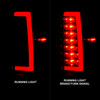 Anzo 311383 - 2004-2012 Chevrolet Colorado/ GMC Canyon LED Tail Lights w/ Light Bar Black Housing Smoke Lens