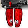 Anzo 311384 - 2004-2012 Chevrolet Colorado/ GMC Canyon LED Tail Lights w/ Light Bar Chrome Housing Red/Clear