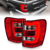 Anzo 311396 - 1999-2004 Jeep Grand Cherokee LED Tail Lights w/ Light Bar Chrome Housing Red/Clear Lens