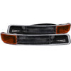 Anzo 511005 - 1999-2006 Gmc Sierra 1500 Euro Parking Lights Black w/ Amber Reflector