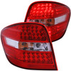 Anzo 321053 - 2006-2007 Mercedes Benz M Class W164 LED Taillights Red/Clear