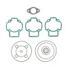 Athena P400480700059 - 03-04 Aprilia SR 50 Complete Gasket Kit w/O-Rings (Excl Engine Oil Seal)