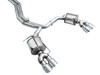 AWE 3015-42103 - 19-23 Audi C8 S6/S7 2.9T V6 AWD Touring Edition Exhaust - Chrome Silver Tips