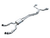AWE 3020-42101 - 19-23 Audi C8 S6/S7 2.9T V6 AWD Track Edition Exhaust - Chrome Silver Tips