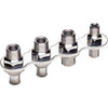 Billet Specialties 66935 - A/C & Heat Bulkhead Inline Push On 4 Port