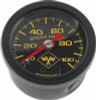 Bikers Choice 496460 - 0-100 PSI Oil Pressure Gauge Black Face Black Bezel Liquid Filled Universal Custom
