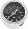 Bikers Choice 496456 - 0-100 PSI Oil Pressure Gauge Carbon Face Stainless Bezel Liquid Filled Univ Custom