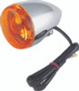 Bikers Choice 495536 - Chrome Bullet Rear Turn Signal Single Filament Amber Replaces 67104-83 68977-00