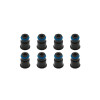 BLOX Racing BXEF-AT-14S-8 - Racing 14mm Adapter Top (1/2in) w/Viton O-Ring & Retaining Clip (Set of 8)