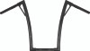 Burly Brand B12-7011B - Louie Bar 19in - Gloss Black