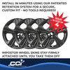 Coast To Coast IWCIMP371BLK - Wheel Cover 17 Inch 5 Spoke Gloss Black Set Of 4