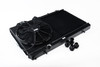 CSF 7075B - 96-07 Mitsubishi Evo 4/5/6/7/8/9 Full-Slim Radiator w/12in Fan & Shroud/-16AN - Black