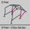 Cusco 320 270 W12 - SFTY21 2-Pssgr 12pt BLK Around Dash Roll Cage 95-01 Acura Integra Type R (DC2) (S/O/No Cancel)