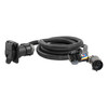 CURT 57008 - 7' Custom Wiring Extension Harness (Adds 7-Way RV Blade to Truck Bed, Packaged)