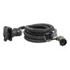 CURT 57010 - 10' Custom Wiring Extension Harness (Adds 7-Way RV Blade to Truck Bed, Packaged)