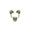 Deatschwerks 6-02-0706 - 8AN Male Flare + 8AN Male Flare To 8AN Male Flare Y-Block Fitting