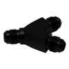Deatschwerks 6-02-0701-B - 6AN Male Flare to 6AN Male Flare to 6AN Male Flare Y Fitting - Anodized Matte Black