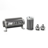 Deatschwerks 8-03-110-040K-6 - Stainless Steel 6AN 40 Micron Universal Inline Fuel Filter Housing Kit (110mm)