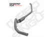 Diamond Eye K4329A - Turbo Back Exhaust 00-03.5 F450 4 Inch Single In/Out Pass With Muffler Aluminized Diesel Exhaust