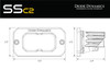 Diode Dynamics DD6438S - Stage Series 2 Inch LED Pod, Pro Yellow Flood Flush ABL Each