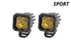 Diode Dynamics DD6448P - Stage Series C1 LED Pod Sport Yellow Flood Standard ABL Pair