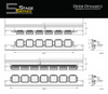 Diode Dynamics DD7828 - SS5 7-Pod CrossLink Mounting Kit for Prinsu/Sherpa Roof Racks, Pro White Combo