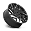 Dub S259240090+15 - S259 G.O.A.T. 24X10 Gloss Black With Machined Spokes
