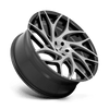 Dub S260240089+30 - S260 G.O.A.T. 24X10 Brushed Face With Gloss Black Dark Tint Spokes