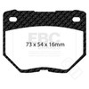 EBC DP3826C - 89-95 Nissan Skyline (R32) 2.6 Twin Turbo GT-R Redstuff Rear Brake Pads