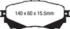 EBC DP42170R - 14+ Mazda 6 2.5 Yellowstuff Front Brake Pads