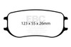 EBC DP8082.26SR11 - Racing Porsche 991 GT3 Cup MR (w/PFC Brakes) SR-11 Sintered Race Rear Brake Pads