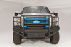 Fab Fours FS11-Q2560-1 - Elite Front Bumper; 2 Stage Black Powder Coated; w/Full Grill Guard; Incl. Light Cut-Outs;