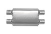Gibson 55106S - CFT Superflow Dual/Dual Oval Muffler - 4x9x18in/2.5in Inlet/2.5in Outlet - Stainless