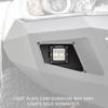 Go Rhino 241731T -  BR5/BR10 Front Light Plates (3x3 Flush Mount) - Textured Black