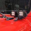 Go Rhino 730230T - 18-20 Jeep Wrangler JL/JLU/Gladiator JT Light Mount - Two 3in Cubes