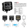Go Rhino 750400321FCF - Xplor Blackout Series Cube LED Flood Light Kit (Flush Mount) 3x3 - Blk (Pair)