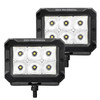 Go Rhino 753003023SBS - Xplor Bright Series Rectangle LED Spot Light Kit (Surface/Thread Stud Mnt) 4x3 - Blk (Pair)